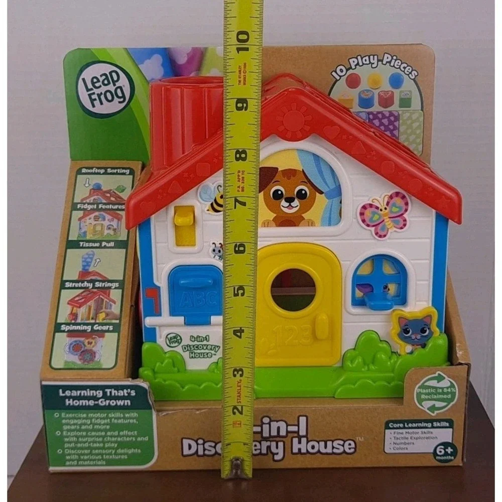 LeapFrog 4-in-1‎ Discovery House Learning Toy Interactive Lights Sounds NEW